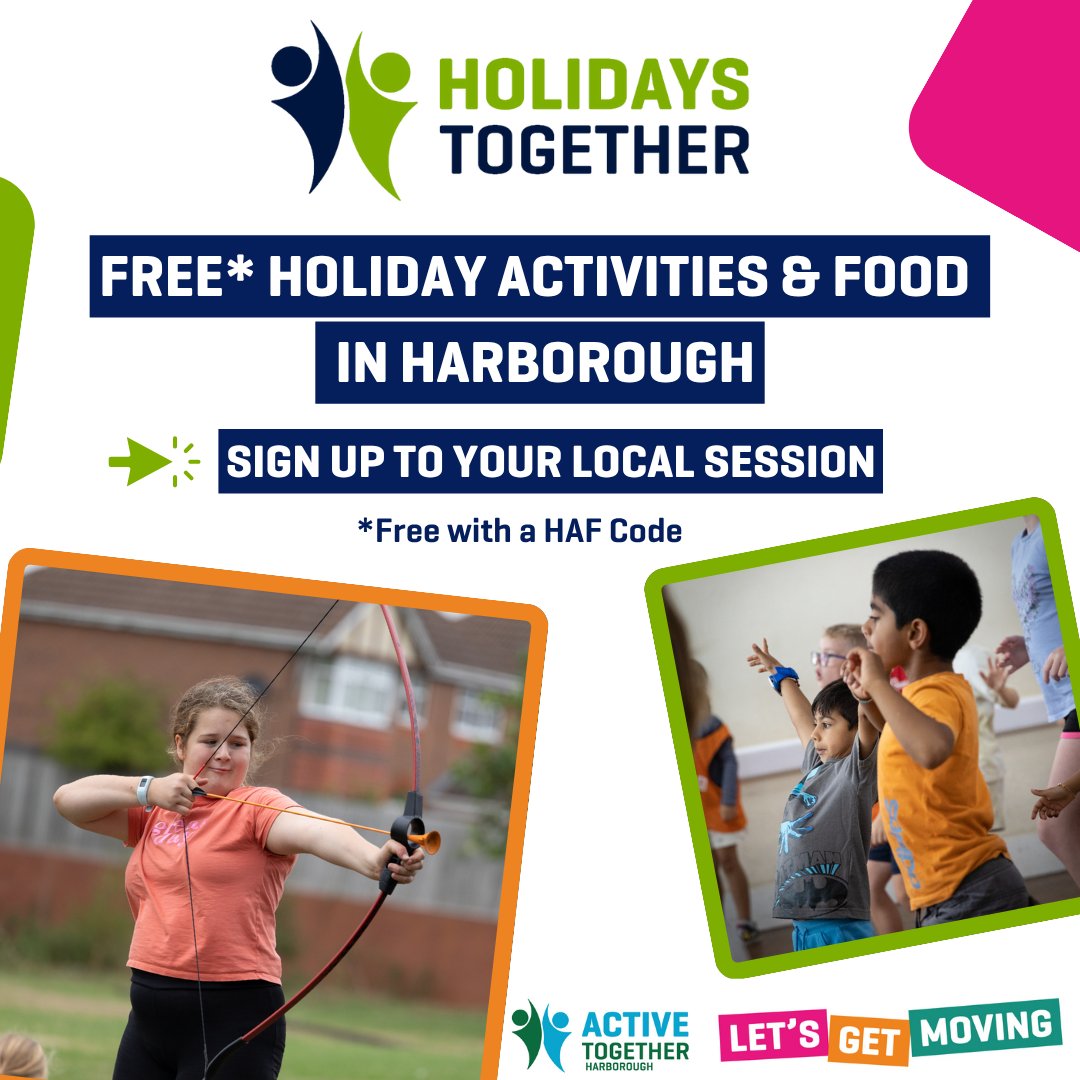 Free holiday clubs and gym passes for kids aged 5-16 (who qualify for free school meals) are back this summer! ☀️

From gym and swim, to crafts and outdoor adventures, don’t miss out on a wide range of fun activities 🤩

Find out more and sign-up ▶️ active-together.org/holidaystogeth…