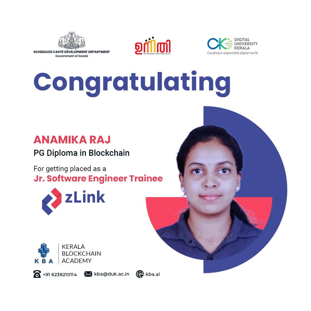kbaiiitmk's tweet image. Hats off to Anamika Raj! 🥳 She's officially a Jr Software Engineer Trainee at zLink! Wishing you an awesome journey ahead, Anamika!
#CodeLife #CareerLaunch #Developers #KBA #DUK #Placement #SoftwareDevelopment #Career #success #developers #scdd #innovation #women #empowerment