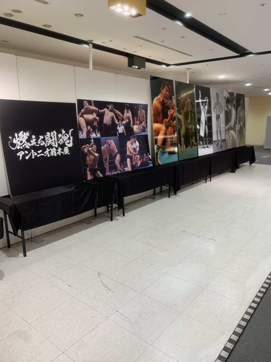 Inoki_Kanji's tweet photo. 【水戸超猪木展スタート！】

水戸猪木展が、超猪木展となって再スタート。
展示、販売面積もアップグレード。
22日までラストスパート。

19日(土)は #藤原喜明 &amp; #前田日明 のタッグ
20日(日)は #藤波辰爾 がゲスト参加します。

#アントニオ猪木 https://t.co/XG6IYHE67O