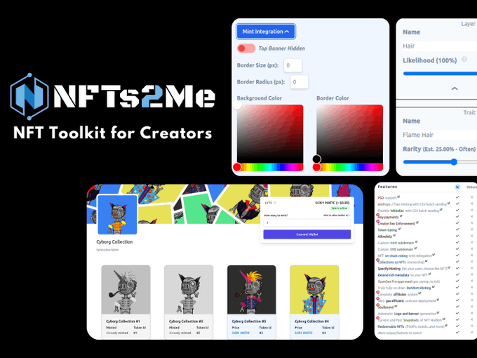 Tagman ⨀ (evm/acc) (@tagmonad) on Twitter photo You don’t need to be a dev to create an NFT project. It's pretty easy — if you're using <a href="/NFTs2Me/">NFTs2Me ⧫ NFT Toolkit for Creators</a>
Take a look at how this no-code NFT tool is simplifying things for creators on <a href="/monad/">Monad ⨀</a>.
What is NFTs2Me?
NFTs2Me is a user-friendly, no-code platform that lets anyone create, deploy, You don’t need to be a dev to create an NFT project. It's pretty easy — if you're using <a href="/NFTs2Me/">NFTs2Me ⧫ NFT Toolkit for Creators</a>
Take a look at how this no-code NFT tool is simplifying things for creators on <a href="/monad/">Monad ⨀</a>.
What is NFTs2Me?
NFTs2Me is a user-friendly, no-code platform that lets anyone create, deploy,