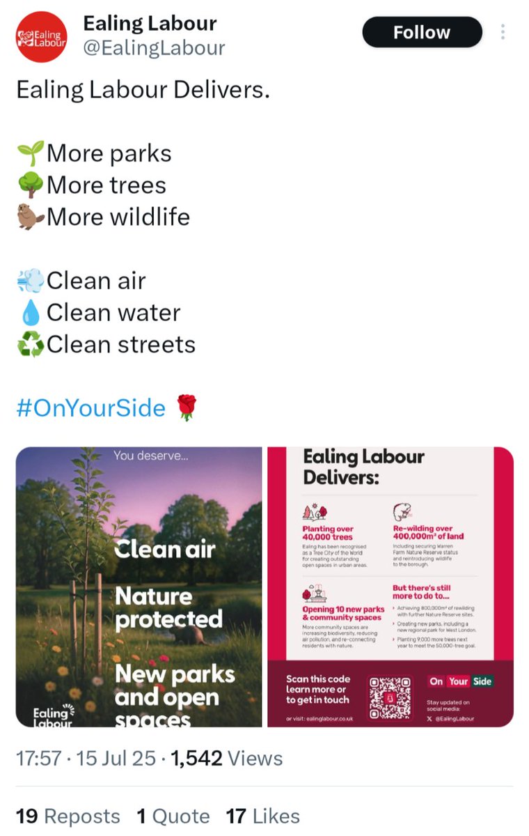 Ealing Labour delivers... 

🚸 Fewer children's centres
☣️ Poison air in Southall
🚮 A fly-tipping crisis out of control
💰 Pay rises for councillors
🏙️ More empty towers
💸 Profits for developers
🏖️ Holidays in the south of France...

davidmarsden.info/2025/07/11/per…