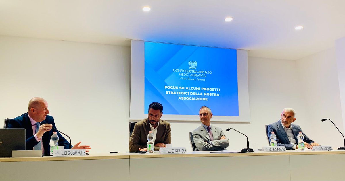 Matteo Borsani (@borsanimatteo) on Twitter photo 🇪🇺 Ieri a #Pescara per parlare del ruolo di <a href="/Confindustria/">Confindustria</a> a #Bruxelles, scenari europei e dossier industriali.
Grazie al presidente Lorenzo Dattoli e al direttore generale Luigi Di Giosaffatte di <a href="/ConfAbruzzoMA/">Confindustria Abruzzo Medio Adriatico</a> per l’invito e agli imprenditori per il confronto ricco e concreto. 🇪🇺 Ieri a #Pescara per parlare del ruolo di <a href="/Confindustria/">Confindustria</a> a #Bruxelles, scenari europei e dossier industriali.
Grazie al presidente Lorenzo Dattoli e al direttore generale Luigi Di Giosaffatte di <a href="/ConfAbruzzoMA/">Confindustria Abruzzo Medio Adriatico</a> per l’invito e agli imprenditori per il confronto ricco e concreto.