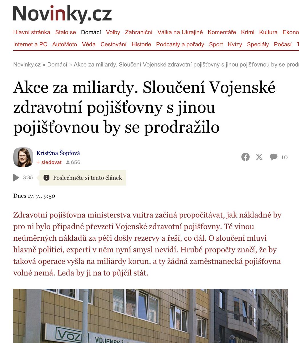 MUDr. Kamal Farhan (@farhanmudr) on Twitter photo O problémech Vojenské zdravotní pojišťovny ví <a href="/vlvalek/">Vlastimil Válek</a> dávno, ale jako obvykle, to neřešil. Odpovědnost jde hlavně za ním. Financování zdravotnictví kolabuje na špatně nastavené úhradové vyhlášce a neochotě dělat rozhodnutí. Do historie se zapíše jako zbytečný ministr. O problémech Vojenské zdravotní pojišťovny ví <a href="/vlvalek/">Vlastimil Válek</a> dávno, ale jako obvykle, to neřešil. Odpovědnost jde hlavně za ním. Financování zdravotnictví kolabuje na špatně nastavené úhradové vyhlášce a neochotě dělat rozhodnutí. Do historie se zapíše jako zbytečný ministr.