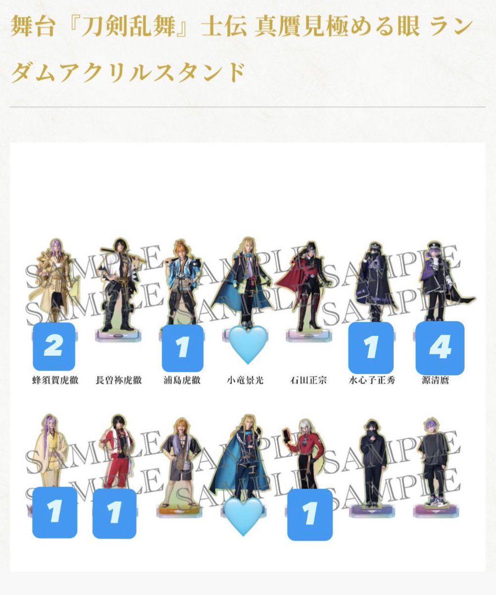 2dc3d4's tweet image. 刀ステ 士伝 舞台刀剣乱舞 交換
ランブロ
クリアカード
アクスタ
ホテルキー
特典
譲▷画像参照
求▶︎同種小竜
本日17日ソワレ後のお手渡しor別日手渡しor郵送
よろしくお願いいたします🙇♀️