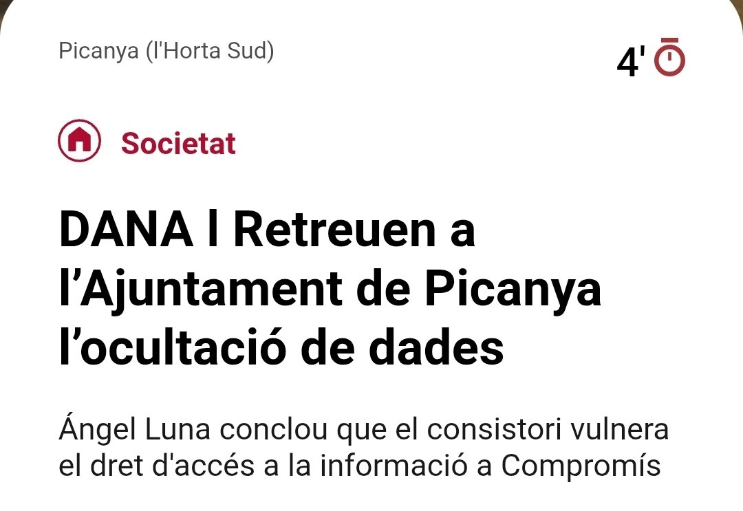 Guillem Gil Puig. 🍊 (@guillemgilpuig) on Twitter photo Una resolució més del <a href="/elSindic/">Síndic de Greuges CV</a> que tomba els arguments de la vella política. Sembla mentida que quasi 9 mesos després del 29O encara tinguem que demanar transparència. Decepcionant és poc.
🔗diarilaveu.cat/societat/dana-… Una resolució més del <a href="/elSindic/">Síndic de Greuges CV</a> que tomba els arguments de la vella política. Sembla mentida que quasi 9 mesos després del 29O encara tinguem que demanar transparència. Decepcionant és poc.
🔗diarilaveu.cat/societat/dana-…