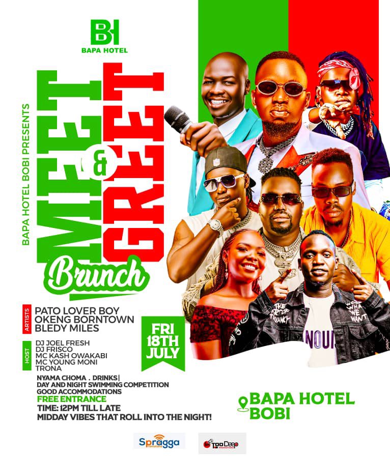Dibz Bwoy🇺🇬 (@iamdibzboy) on Twitter photo Brunch, but make it luxury
Join us this Friday for Ivory Affair at <a href="/BapaHotel/">Bapa Hotel Bobi</a>
💎 Royal Cocktails
🍹 Bottomless Mimosas
🎧 Live DJ | Soulful Afrobeats
Dress to impress. Sip, savor, and sway.
#IvoryAffair #LuxuryBrunchVibes #BapaHotelExperience Brunch, but make it luxury
Join us this Friday for Ivory Affair at <a href="/BapaHotel/">Bapa Hotel Bobi</a>
💎 Royal Cocktails
🍹 Bottomless Mimosas
🎧 Live DJ | Soulful Afrobeats
Dress to impress. Sip, savor, and sway.
#IvoryAffair #LuxuryBrunchVibes #BapaHotelExperience