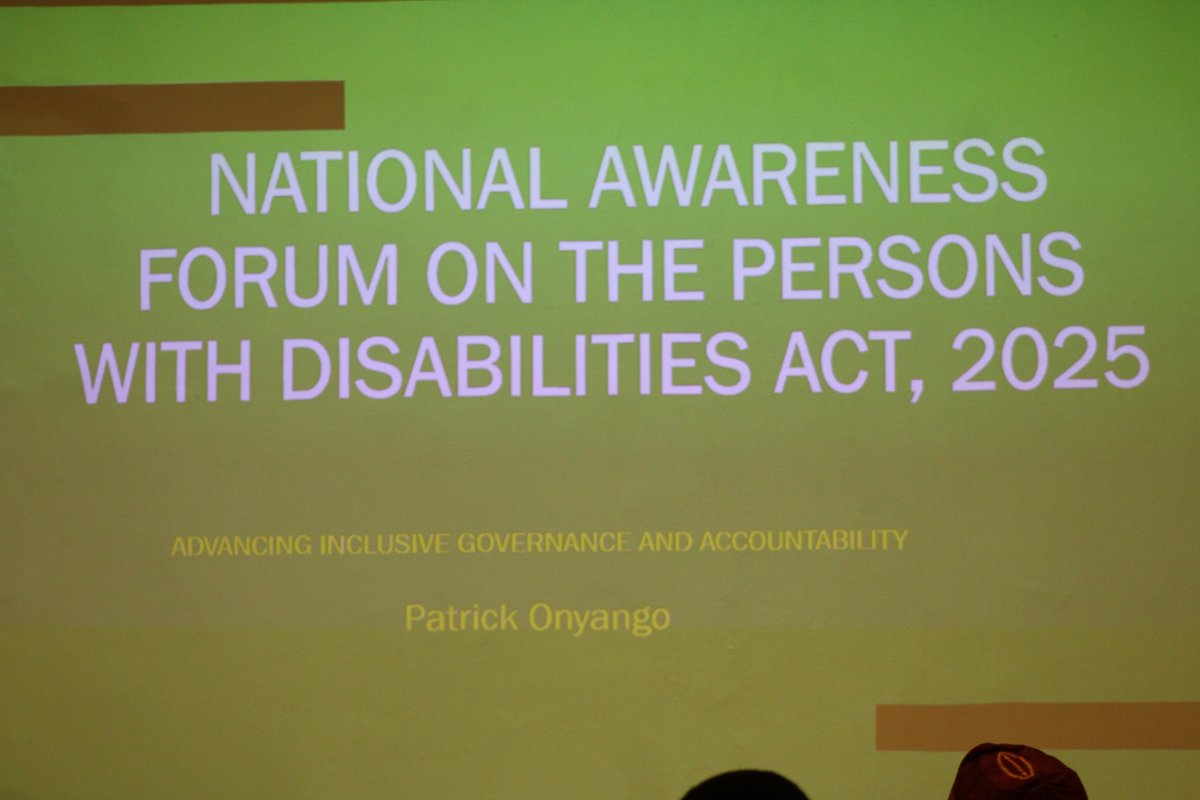UDPKenya's tweet image. Do you know what the Persons with Disabilities Act 2025 says? Do you know how it affects you as a persons with or without disability?
Our national awareness creation of the Persons with Disabilities Act 2025 aims to delve deeper into the Act and create awareness on it. And why…