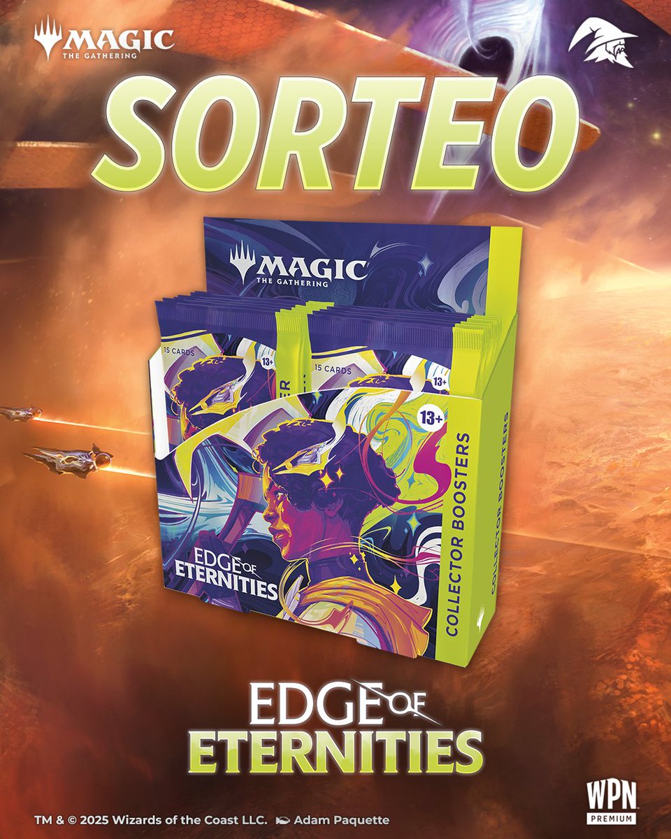🪐  ¡Sorteamos una Caja de Collector de #MTGEdgeOfEternities!

¿Serás tú el que se haga con él? ¡Sigue estos pasos y participa! ⤵️

🔹Síguenos
🔹Haz RT
🔹Etiqueta a 2 amigos

¡Tienes hasta las 10:59h del próximo jueves día 24 de julio para participar!