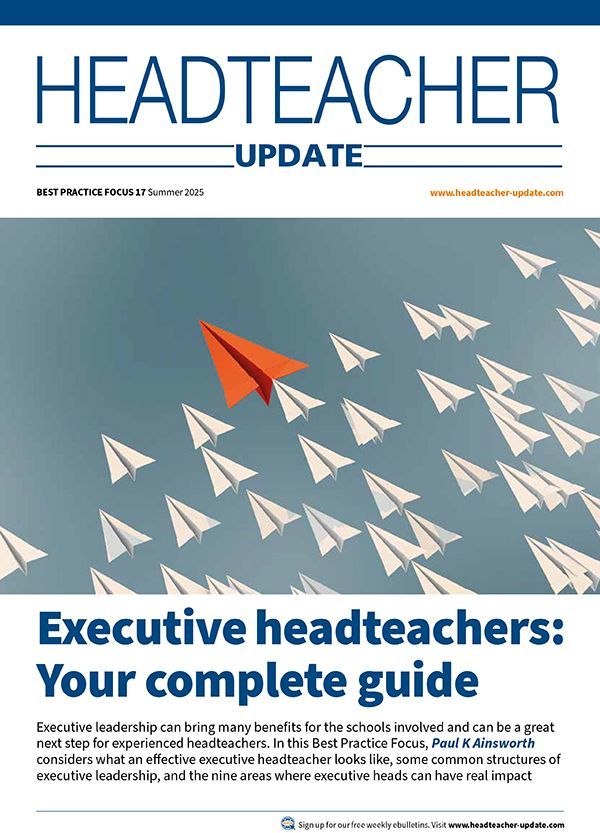 HeadteacherNews's tweet image. Your guide to executive headship: In our latest 7-page Best Practice Focus, @pkainsworth considers what an effective executive head looks like, common structures of executive #leadership & nine areas where executive heads can have real impact: buff.ly/xEvkQ9u #schools