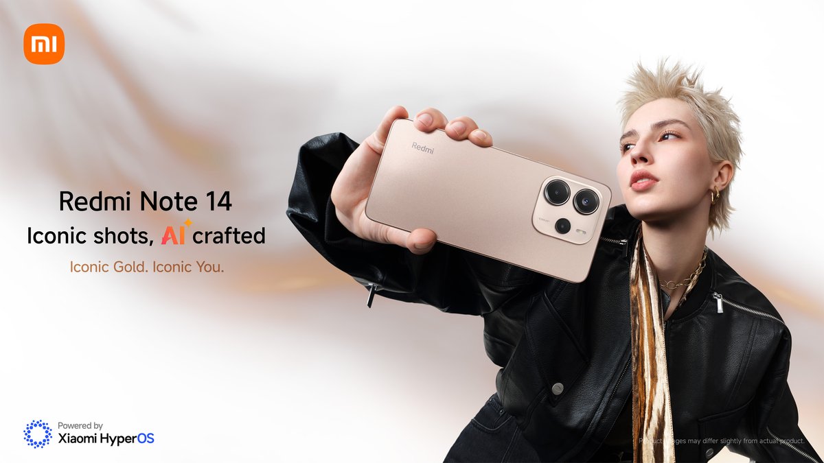 Xiaomi_Pakistan's tweet image. Refined in gold. Remarkable in every shot. ✨
#RedmiNote14 #SandGoldEdition