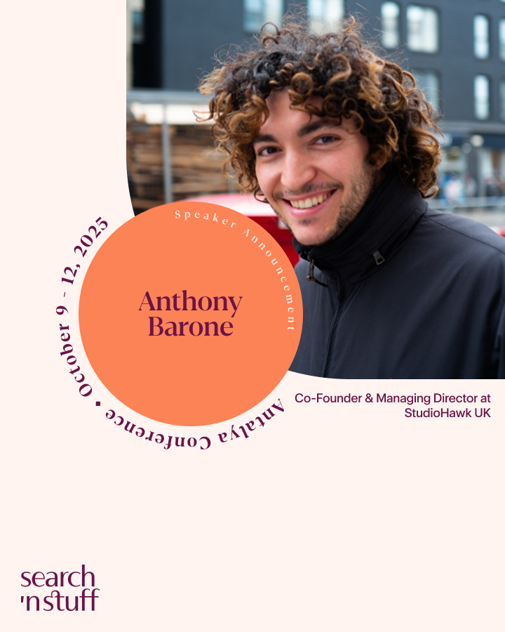 Search ‘n Stuff (@searchandstuff) on Twitter photo Most SEO teams are still making the same 10 mistakes, are you? Anthony Barone (Co-founder, <a href="/StudioHawk/">StudioHawk</a> UK) joins #SearchNStuff2025 to break down what’s holding your rankings back and how to fix it fast.
🎟️ 14 days left for Early Bird: searchnstuff.co.uk/conferences/se… 📍 Antalya | Oct 9–12 Most SEO teams are still making the same 10 mistakes, are you? Anthony Barone (Co-founder, <a href="/StudioHawk/">StudioHawk</a> UK) joins #SearchNStuff2025 to break down what’s holding your rankings back and how to fix it fast.
🎟️ 14 days left for Early Bird: searchnstuff.co.uk/conferences/se… 📍 Antalya | Oct 9–12