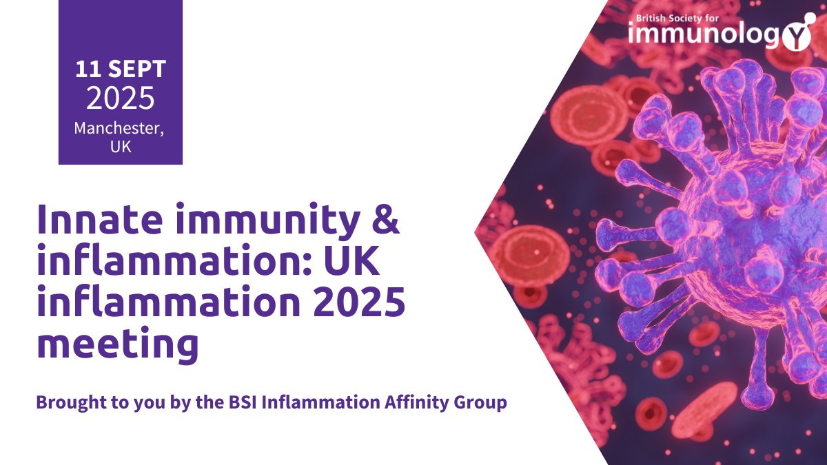 bsicongress's tweet image. Did you miss your chance to submit an abstract for our UK inflammation 2025 meeting focussing on innate immunity and inflammation?
📢 Great news! The submission deadline has been EXTENDED to Thursday 24 July.
Submit your abstract here: bit.ly/43q9x9r
