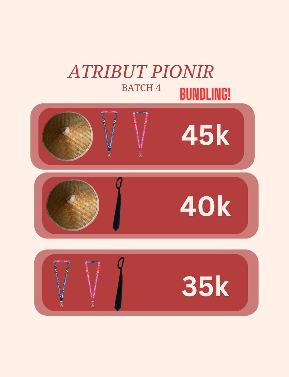 atributcasu's tweet photo. ✅ Atribut sesuai ketentuan
✅ GARANSI 100%
✅ BISA LANGSUNG PAKAI
📦 LIMITED SLOT!
Yuk langsung amanin kebutuhan atribut pionirnya dengan mengisi link di bawah ini🤘
https://t.co/l5cORv3JlN
https://t.co/l5cORv3JlN
https://t.co/l5cORv3JlN
#maba #gamada #pionir #atribut #ugm https://t.co/2LhOE3hgou