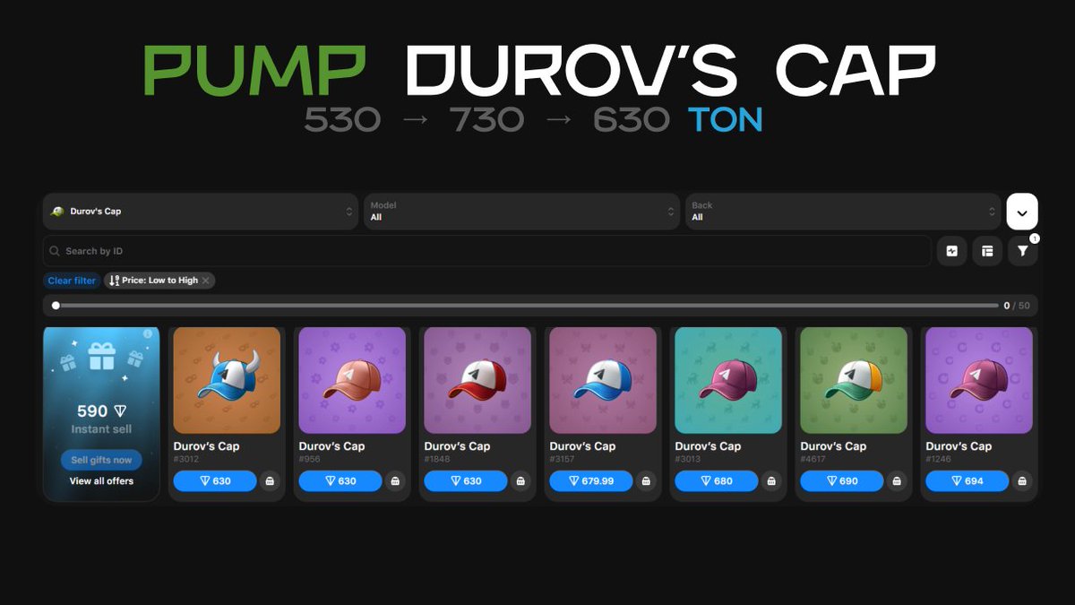 alexzackerman's tweet photo. 🎁 Durov's Cap Pump

📈Today managed to raise the cap flor from 530 TON to 735 TON (≈$2,323) in one night. By morning, the price had adjusted to 630 TON. Are we waiting for the cap PUMP next?

#market #mrkt #toncoin #ton #notgames #sticker #nft #gift #snoopdogg