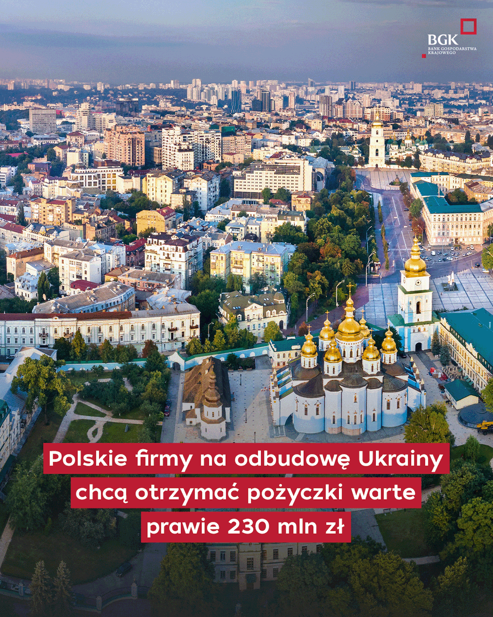 BGK_pl's tweet image. Polskie firmy zainteresowane udziałem w odbudowie Ukrainy złożyły wnioski o preferencyjne pożyczki z BGK na kwotę blisko 230 mln zł.
💬 Widzimy ogromne zainteresowanie programem. Wnioski o pożyczki można było składać od maja a już osiągnęliśmy kwotę 228 mln złotych. O pożyczkę…