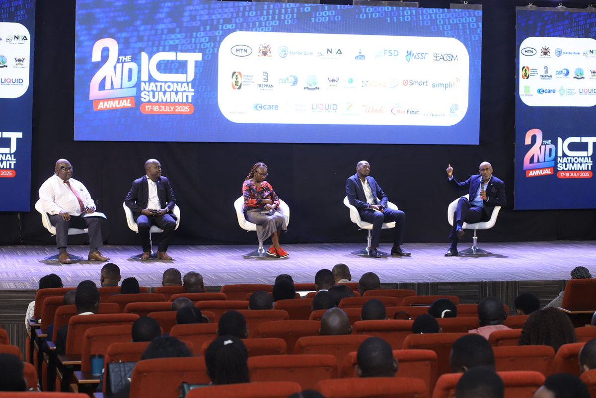 UICTug's tweet image. At the 2nd #NationalICTSummitUg by @ICTAUg , the EduTech Panel delves into the theme: “AI Meets the Blackboard – Building a Future-Ready Workforce from the Classroom Up.” The session is moderated by Michael Niyitegeka (@niyimic), Director at @refactory_acad, and brings together a…