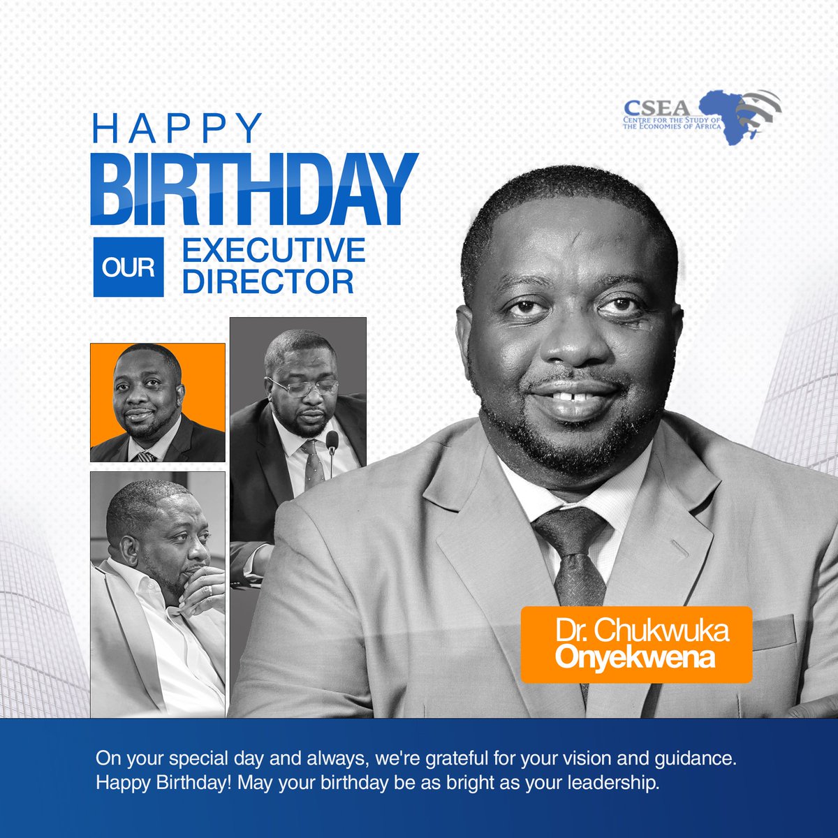 Happy Birthday to our incredible Executive Director,  Dr Chukwuka Onyekwena!   

Today, we celebrate not just your birthday but the amazing impact you have on our team and the community. 

Your leadership and dedication inspire us to do our best every day. 

Thank you for your