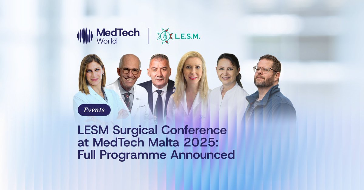 Med_Tech_World's tweet image. LESM Surgical Conference returns to #MedTechMalta on Nov 14 🇲🇹
🔹 Theme: “Today, tomorrow & beyond…”
🔹 Focus: Robotics, AI, Endoluminal surgery, Oncology & more
🔹 Abstracts open till Sept 20 — email: cibomalta@gmail.com
Read more and register: eu1.hubs.ly/H0lP_Kz0