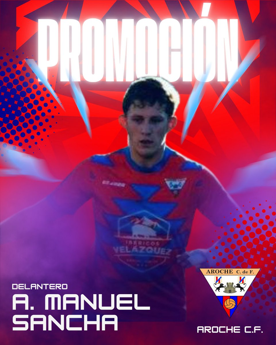📣 PROMOCIÓN AL PRIMER EQUIPO ⚽️

Desde la cantera hasta lo más alto.

Hoy anunciamos con orgullo que Antonio Manuel Sancha, nuestro delantero de casa, da el salto al primer equipo del Aroche CF tras su gran trayectoria en el juvenil. 💪

Esto es solo el comienzo, ¡VAMOS!🔵🔴