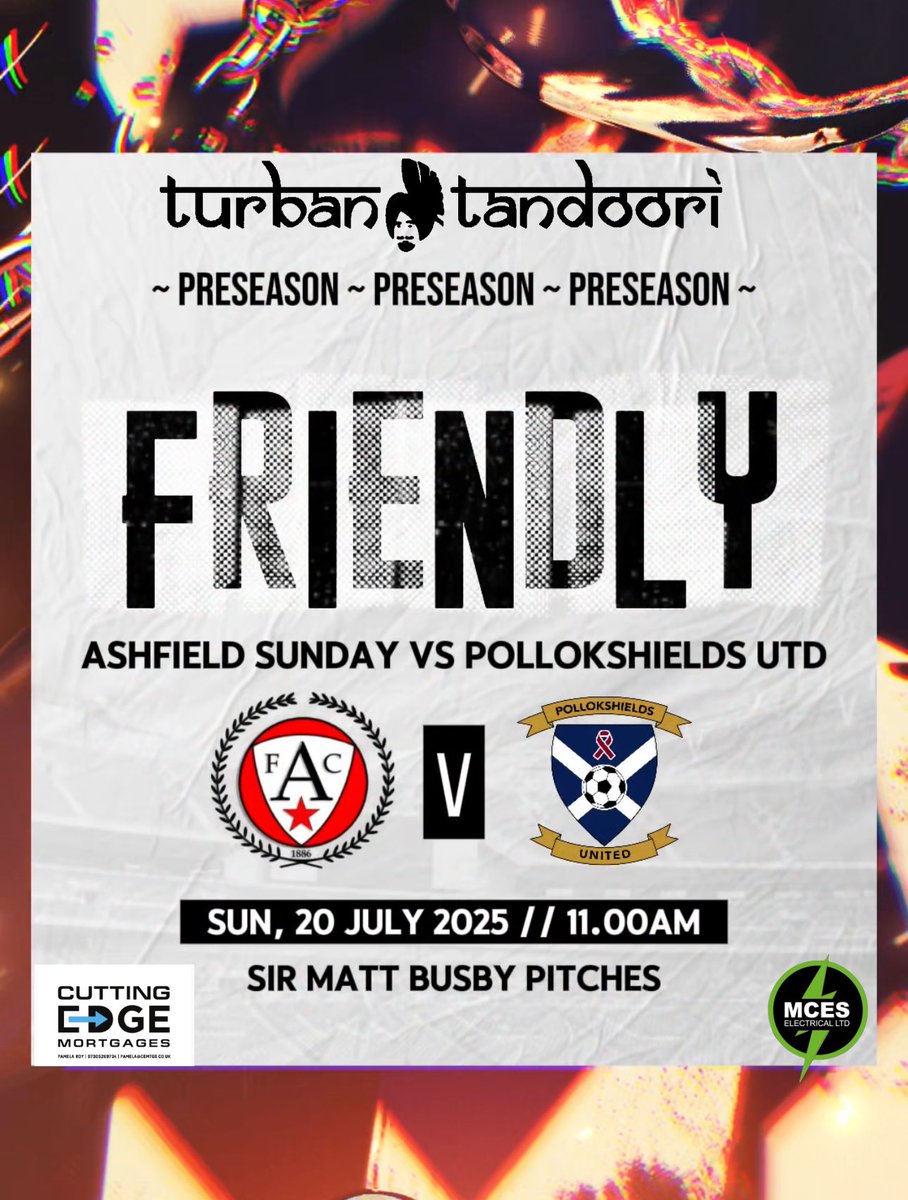 Pollokshields Utd FC (@pshieldsutd) on Twitter photo Shields return…
First preseason game this Sunday 🙌⚽️
🏆 Preseason Friendly
⚽️ Ashfield Sunday
🏟️ Sir Matt Busby
⏰ 11:00 kick off
👕 Black & White kit
Looking forward to it 💪
<a href="/GDSFC2008/">GDSFC</a> <a href="/SnJsFootyFocus/">FOOTY FOCUS</a> <a href="/scottish_aff/">AmateurFixturesResultsSCO</a> Shields return…
First preseason game this Sunday 🙌⚽️
🏆 Preseason Friendly
⚽️ Ashfield Sunday
🏟️ Sir Matt Busby
⏰ 11:00 kick off
👕 Black & White kit
Looking forward to it 💪
<a href="/GDSFC2008/">GDSFC</a> <a href="/SnJsFootyFocus/">FOOTY FOCUS</a> <a href="/scottish_aff/">AmateurFixturesResultsSCO</a>