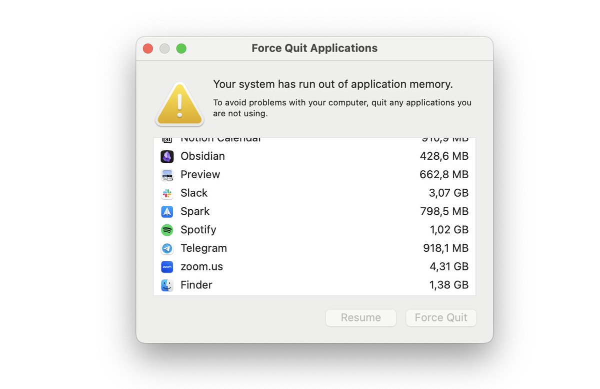 the death of desktop software. it's basically impossible to run anything else with all these chrome tabs gobbling up resources