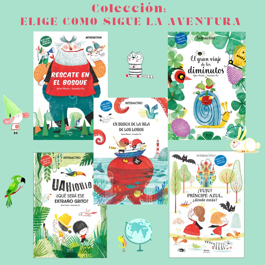 Descubre la colección en la que cada decisión es el comienzo de una gran aventura.
Junto a sus personajes, niños a partir de 4 años atravesarán bosques, visitarán islas y castillos o conocerán a los seres más pequeños que han  visto nunca.
Búscalos en tu #librería de confianza.