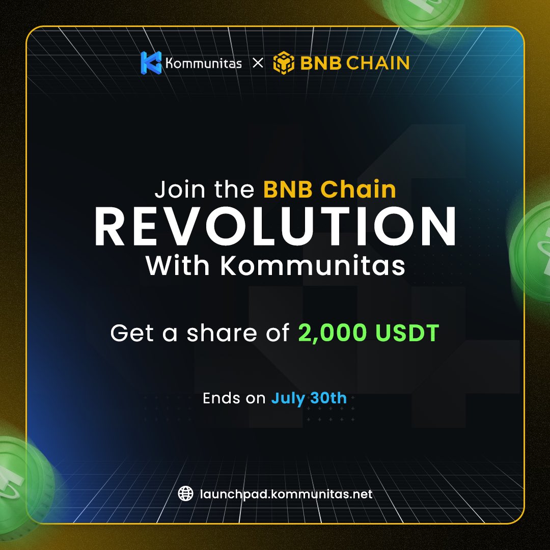kommunitasnet's tweet image. Hi $KOMmunity!

We’ve got something exciting for you! Kommunitas has officially migrated to @BNBCHAIN, and to kick off this new chapter, we’re giving away a share of 2,000 USDT!

Here’s the detail:
🔹 Campaign Period: Ends on July 30th
🔹 Prize Pool: 2,000 USDT
🔹 More Than 500