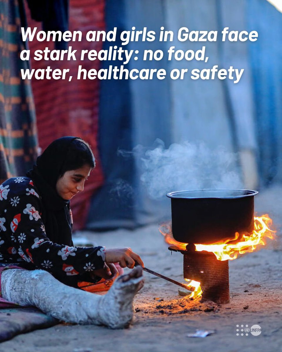 UNFPA_ASRO's tweet image. In #Gaza, women and girls are pushed beyond survival.
No fuel, no food, no medicine.
Mothers deliver in darkness.
50,000+ pregnant and breastfeeding women face starvation.
Newborns at risk.
This is not just a health crisis—it’s a crisis of humanity.