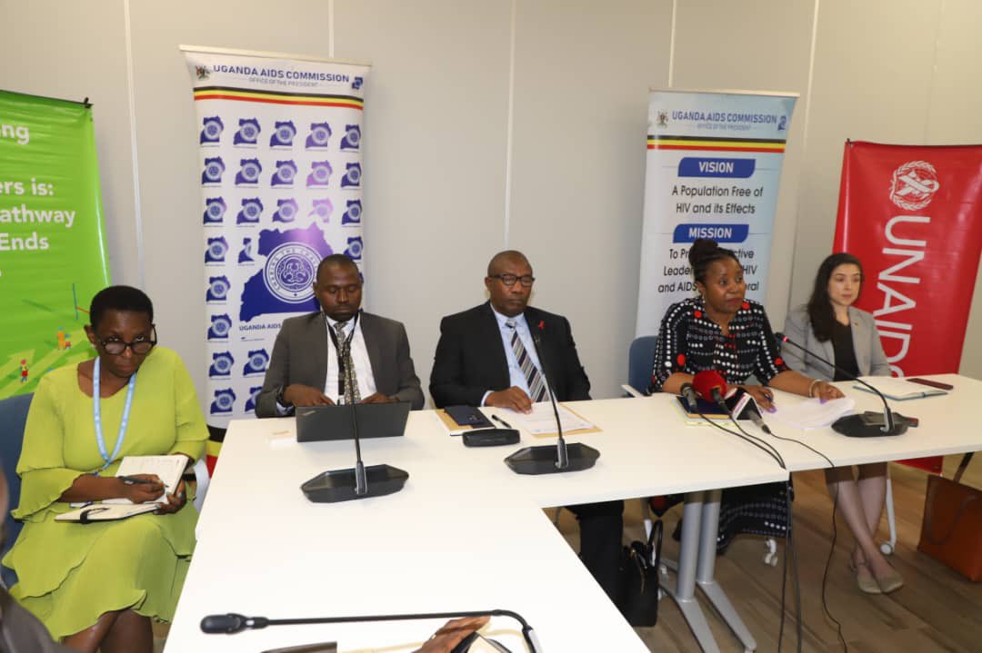 aidscommission's tweet image. Press briefing today on the 2025 Global AIDS update, codenamed: "AIDS Crisis and the Power to Transform; Key Progress, Gaps & Challenges", happening at UNAIDS Country home in Mbuya, addressed by UNAIDS Country Director, Jackie Makokha, supported by the Director of Planning &…