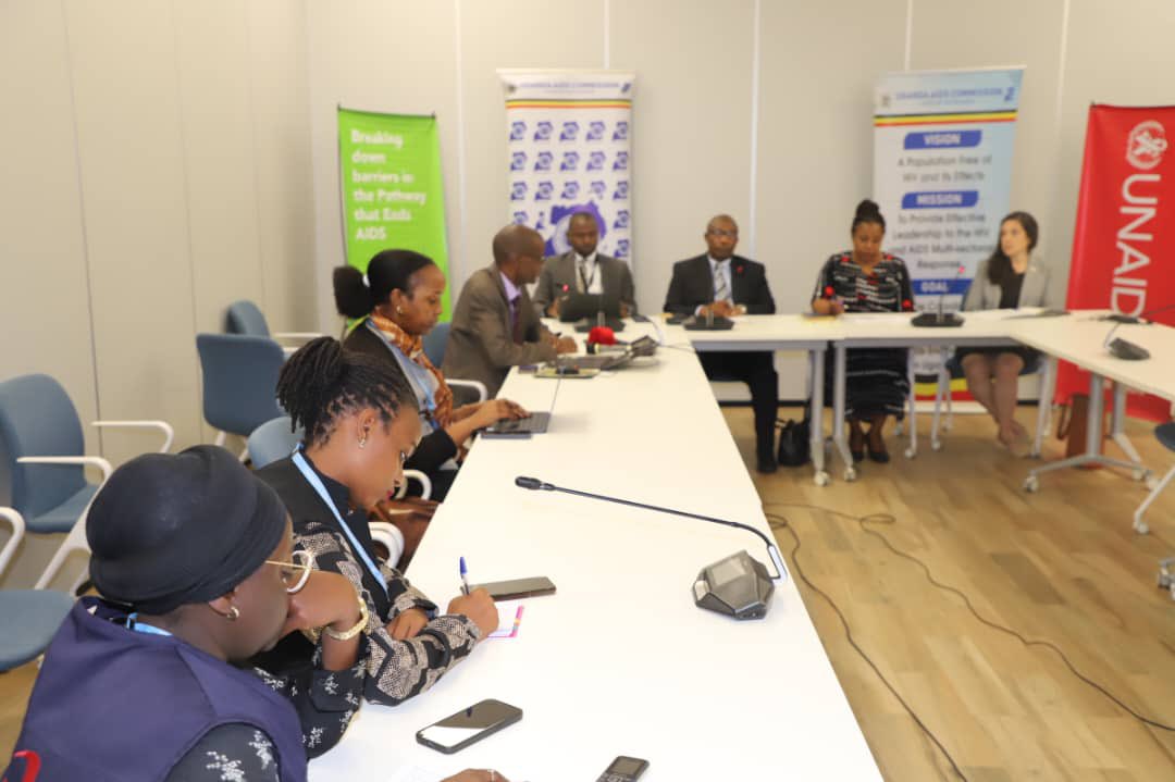 aidscommission's tweet image. Press briefing today on the 2025 Global AIDS update, codenamed: "AIDS Crisis and the Power to Transform; Key Progress, Gaps & Challenges", happening at UNAIDS Country home in Mbuya, addressed by UNAIDS Country Director, Jackie Makokha, supported by the Director of Planning &…