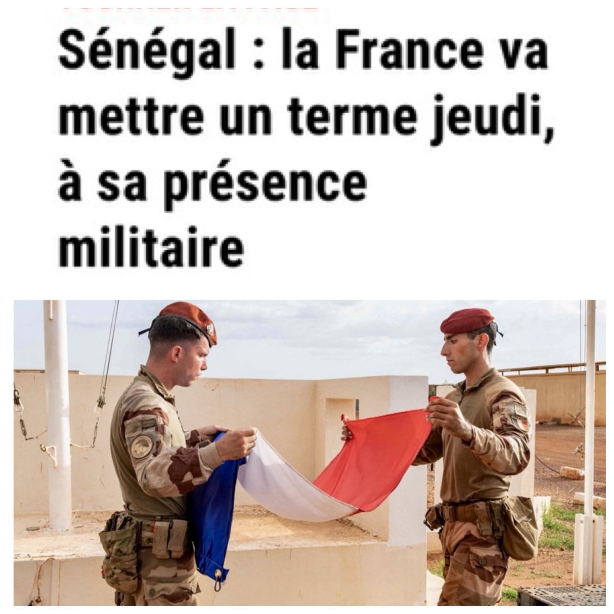 ElieNkamgueu's tweet photo. Les dernières installations militaires françaises au Sénégal doivent être officiellement restituées ce jeudi matin, lors d'une cérémonie historique à Dakar qui marquera la fin de la présence permanente de l'armée française au Sénégal, mais aussi en Afrique centrale et de l'Ouest. https://t.co/8IPBrUIMVY