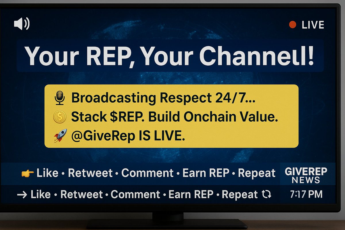 MuskanShai15330's tweet photo. Live from the Blockchain!
Your REP speaks louder than words — stack it, flex it, earn it. 📡💎 @GiveRep
@TypusFinance
#GiveRep #OnChainRespect #Web3Broadcast #REPNetwork #EarnWithValue https://t.co/61cxkI4oah