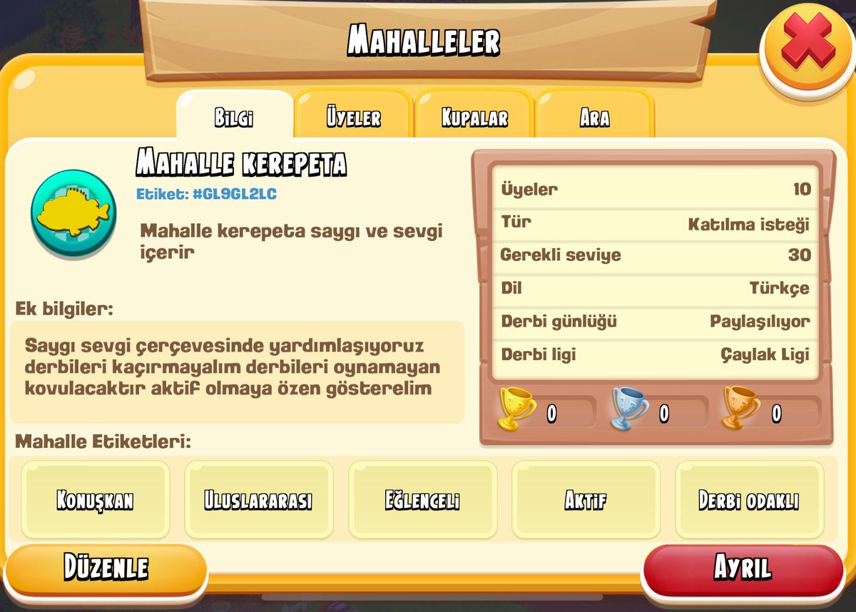 SinyorTadic10's tweet photo. Herkesi Mahallemize bekliyorum. #GL9GL2LC
Derbilerde aktif
Yardımlaşma ve sohbete önem veren kişileri arıyoruz
Daha yeni açıldık ama bomba gibi girecez https://t.co/37eofmlakT