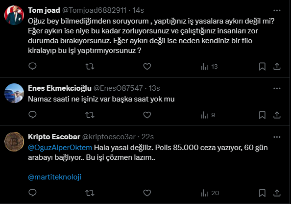 korkutaykut69's tweet photo. Ülkede Yalanın Alıcısı Çok, Hakikatin Peşinde Koşan Yok!!

➡️Biz Hazreti Ömer'in (R.A.) adaletine güvenen, inanan bir milletken, Turist Ömer'in palavralarını şiar edinmiş bir illete dönüştük.
Bizde 'Adalet Mülkün Temelidir' şiarı hala adalet mekanizmamızda dahi işlevselleğini göremiyoruz.

➡️Aşağıda gördüğünüz O.A.Ö. (34) isimli şahıs ortaya bir yalan atıyor, bir meslek grubunu alenen karalıyor, KTK' ya, TCK' ya göre açık ve net bir şekilde suçlar işliyor, hukuksuzluk yapıyor, İNSANLARI İLLEGAL bir işe teşvik ediyor, gel gelelim, yaptırım...?
0 koskoca SIFIR

✅Ey @adalet_bakanlik bakanı sayın @yilmaztunc
✅Ey @TC_icisleri bakanı sayın @AliYerlikaya
✅Ey @iletisim başkanı sayın @burhanduran
✅Ey @UABakanligi bakanı sayın @a_uraloglu
✅Ey @tcbestepe başkanımız sayın @RTErdogan
kanunlarla, yönetmeliklerle, yönergelerle sizlere yani devlet kurumlarına bağlı çalışan TAKSİ esnafının yarın Çağlayan Adliyesinde duruşması var, hala bir bilirkişi muamması, hala uzayıp giden bir dava, hala bu şahısın yalan yanlış algıları ile insanları hukuksuzluğa davet etme çabaları ve ardından oluşturduğu mağduriyetler.
Vs. vs. vs. vs. vs. vs. vs.
BU ADAMA KİM, NE ZAMAN ve NASIL DUR DİYECEK?
Veya doğru soru şu olsun;
BU ADAMI KİMLER KOLLUYOR???