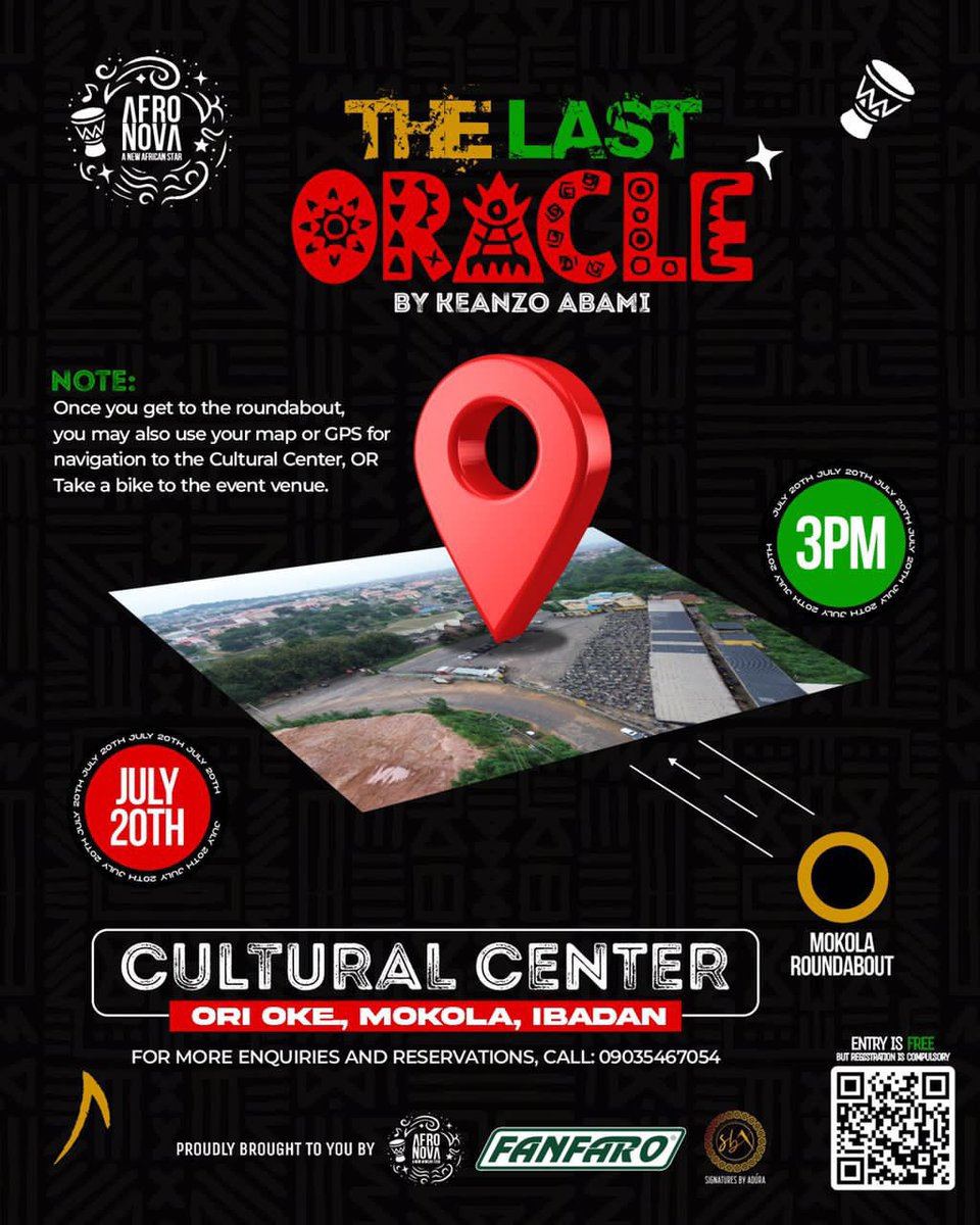 Asani_Alimi's tweet photo. IBADAN!!! JUST 3 DAYS TO GO!!!
🎭 THE LAST ORACLE is not just a concert, it’s a cultural awakening.
📍Ibadan | 🗓️ July 20th | 🎟️ Entry is FREE | Cultural Center, Ori Oke Mokola
Time: 3pm-11pm
Masquerades. Fireworks. Live music. RAVE.
#TheLastOracle #KLIC https://t.co/IH3l8VdQvD