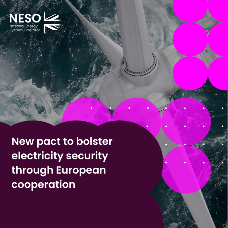 neso_energy's tweet photo. Read how we’re bolstering electricity security in Britain with our new working agreement with the European Network of Transmission System Operators for Electricity. The deal focusses on secure electricity for Britain, clean offshore energy, and efficiently using interconnectors👇