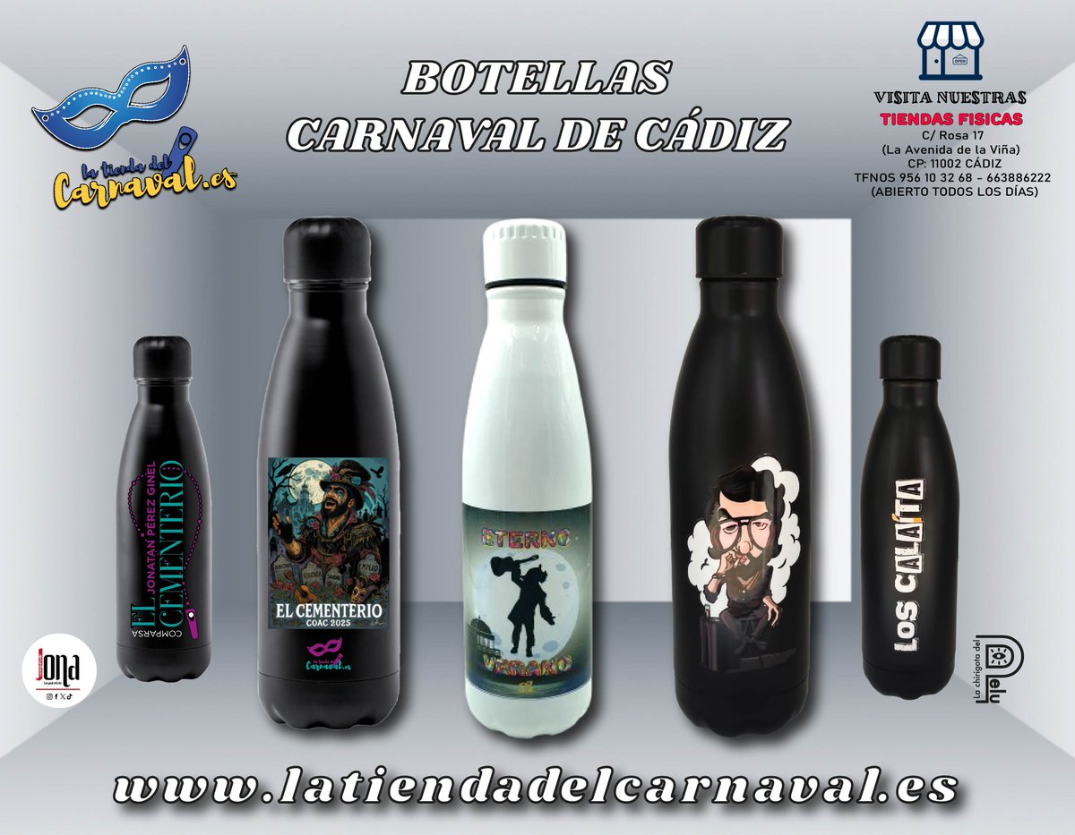 💧✨ ¡Tu bebida, tu estilo, tu Carnaval!
Descubre la botella de acero inoxidable de @latiendacarnaval 🎭
✔️ 700 ml
✔️ Mantiene frío o calor
✔️ Ecológica, elegante y con arte

🌊 Ideal para playa, gym o trabajo
👉 latiendadelcarnaval.es
#LaTiendaDelCarnaval #CarnavalSostenible
