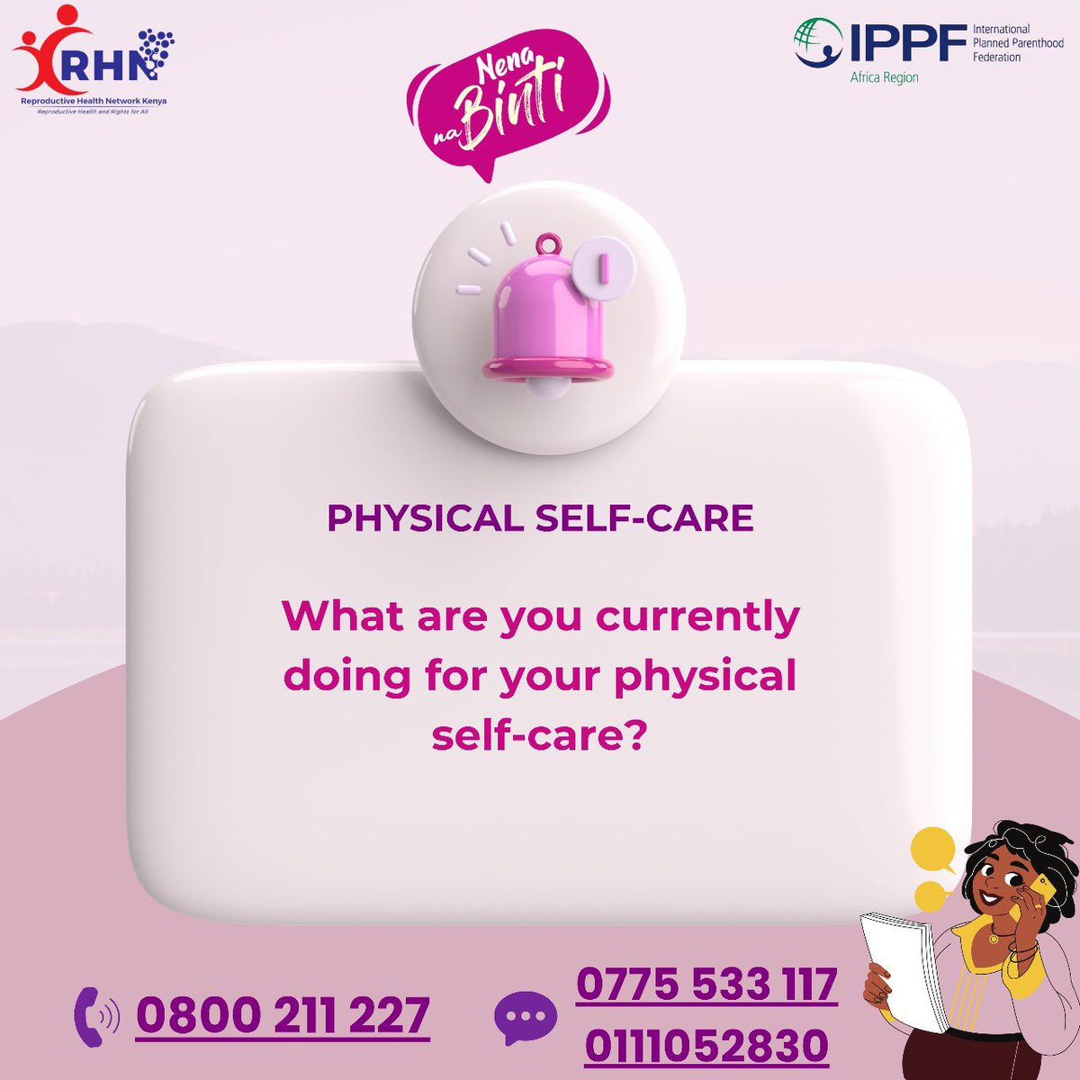 Your body deserves your care too!

What are you currently doing for your physical self-care?
#NenaNaBinti