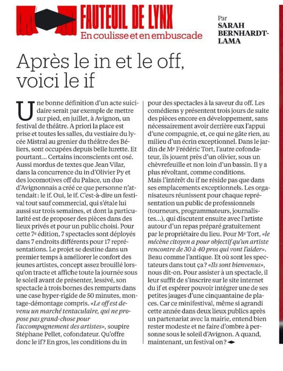 Aurélie Gros (@grosaurelie) on Twitter photo Un modèle alternatif pour accueillir des artistes durant le <a href="/FestivalAvignon/">Festival d'Avignon</a> : des lieux véritables écrins de verdure, une équipe technique dédiée et des représentations devant un parterre d’invités suivies d’un buffet autour des créateurs et de leurs hôtes
#sommetcitoyen 😇❤️ Un modèle alternatif pour accueillir des artistes durant le <a href="/FestivalAvignon/">Festival d'Avignon</a> : des lieux véritables écrins de verdure, une équipe technique dédiée et des représentations devant un parterre d’invités suivies d’un buffet autour des créateurs et de leurs hôtes
#sommetcitoyen 😇❤️