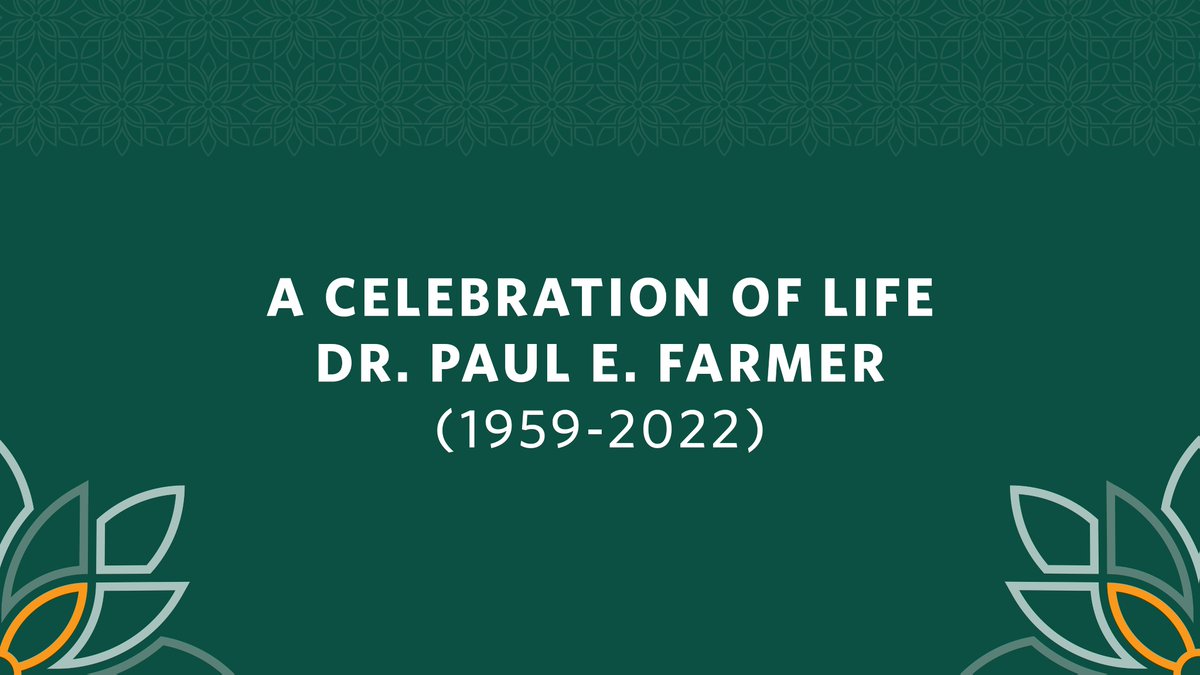 University of Global Health Equity (@ughe_org) on Twitter photo Join us for the Memorial Celebration in Honor of the Life of Dr. Paul E. Farmer, taking place at #UGHE Butaro campus, in Rwanda.
Follow live here: bit.ly/DrPaulFarmer Join us for the Memorial Celebration in Honor of the Life of Dr. Paul E. Farmer, taking place at #UGHE Butaro campus, in Rwanda.
Follow live here: bit.ly/DrPaulFarmer