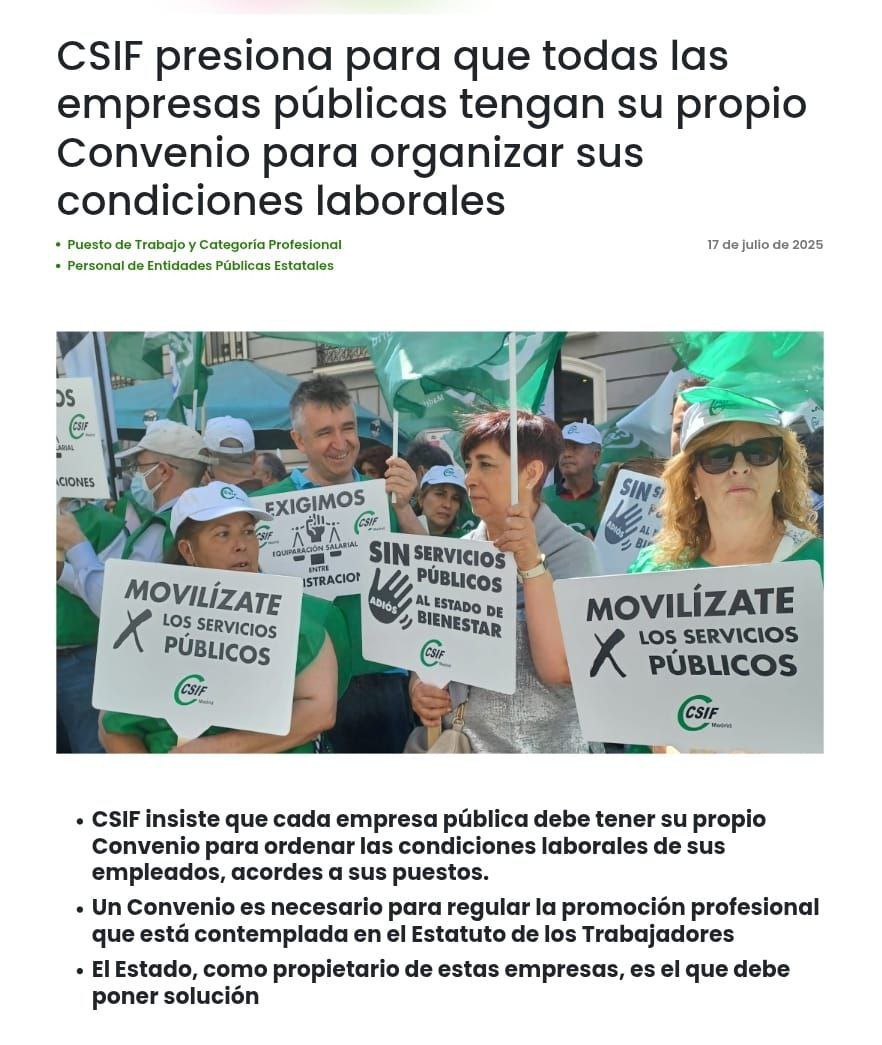 ❌Un ejemplo perfecto de lo que pretende la derecha sindical. En lugar de agrupar y cohesionar a l@s trabajador@s públic@s -mediante el EBEP, por ejemplo- promueven justo lo contrario: Parcelación, división y corporativismo. En <a href="/Correos/">Correos</a> nos ha ido fenomenal así, ¿verdad, CSIF?