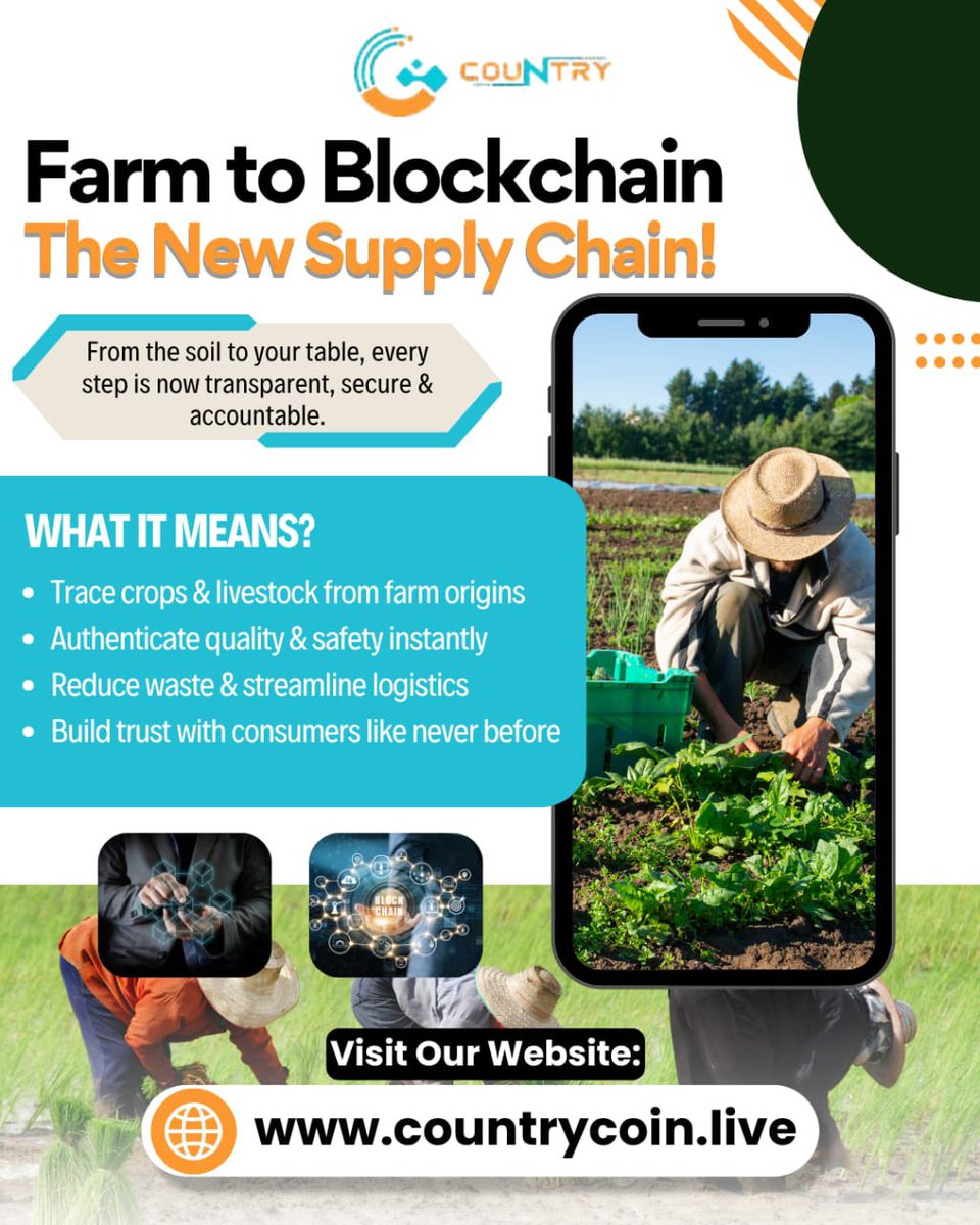 CotyCoin's tweet photo. 🌱🚀 From Farm to Blockchain — Your Food’s New Journey!
✨ Every bite you take is now secured, transparent &amp; trusted. Trace, authenticate, and build a healthier future with CountryCoin! 🌾

👉 Visit Our Website: 🌐 https://t.co/TXeB2k8Soh

#Blockchain #SupplyChain #FoodSecurity https://t.co/Tn0f2X1Q8G