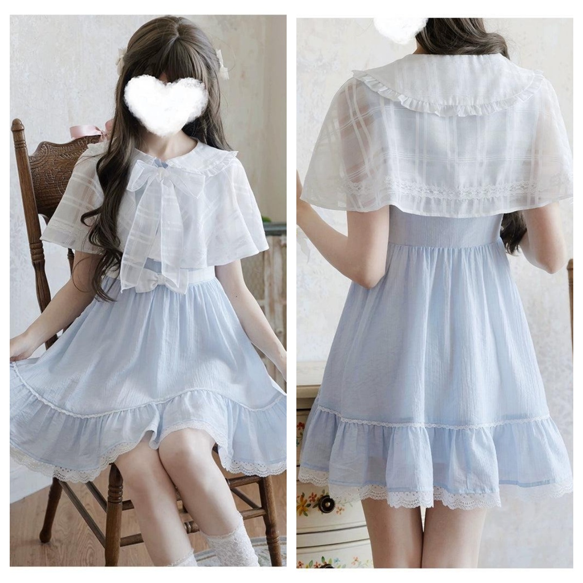 honeywardrobe07's tweet image. &lt;New In&gt;
Swirling cape sleeves &amp; a touch of vintage charm ✨
This Ryousangata Dress is perfect for adding dreamy elegance to your wardrobe. Who else loves a dress that feels like a fairytale? 💙
Shop now: honeywardrobe.com/products/blue-…
#RyousangataDress #JKelegance #CapeDressMagic