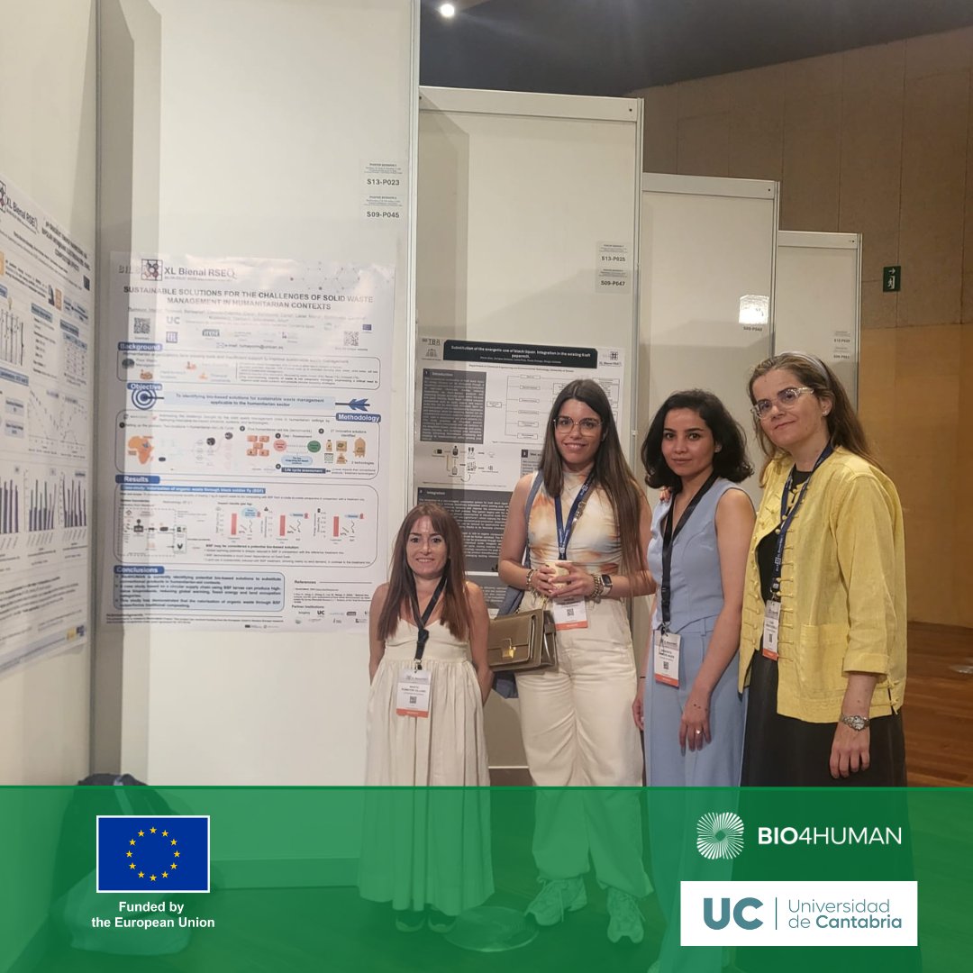 bio_4_human's tweet image. 🌍 Bio4HUMAN at the XL RSEQ Meeting!
Our partners @unican shared our approach to bio-based tech for solid waste in humanitarian settings, sparking great conversations! 💬
#bio4human #wastemanagement #HorizonEurope #biobasedsolutions #humanitariancontext