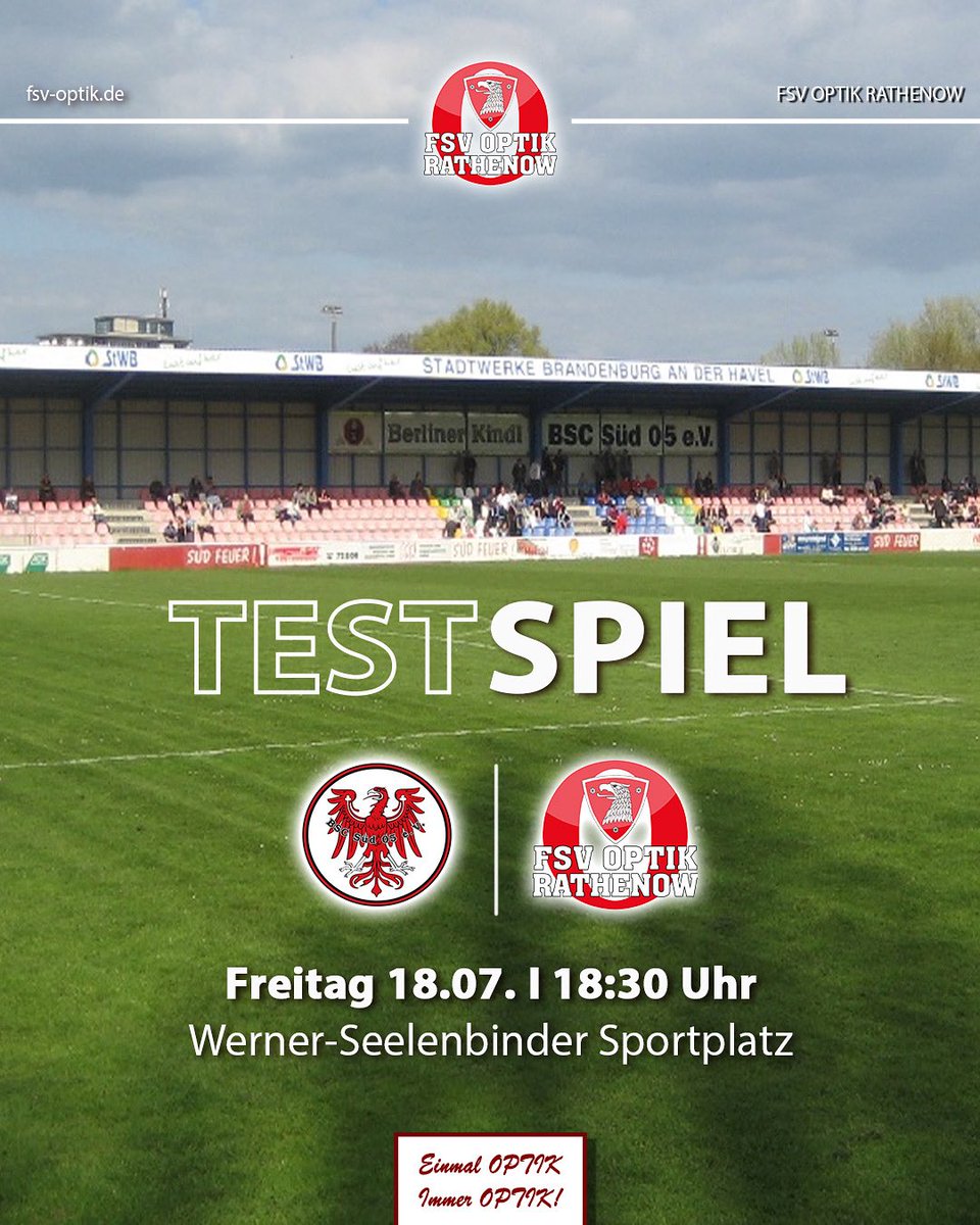 Morgen liegt das nächste #Testspiel an. Zur Abwechslung mal wieder auswärts spielen wir beim BSC Süd 05. Da die Entfernung denkbar nah ist, freuen wir uns auf den ein oder anderen Mitreisenden.