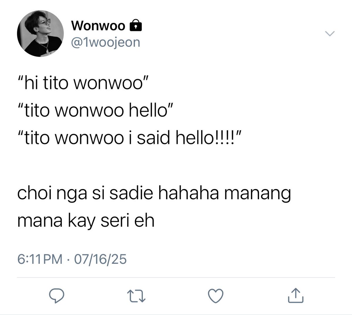 W0NUSDIARY's tweet photo. tito wonwoo and sadie na manang mana daw kay seri hahahahah https://t.co/0cRP6XZbfp