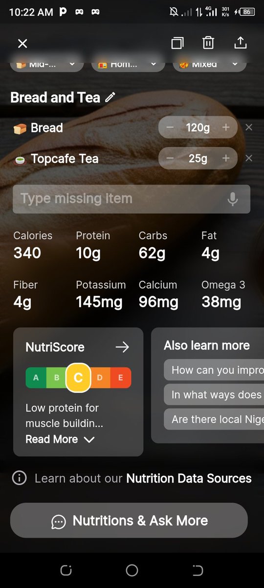 Threads_by_euni's tweet photo. Good morning ☺️... Why haven't you tracked your food yet, for nutrient daily count today?
No be everything, gym go dey do for you!
@NutriScanApp
#Nutriscanchallenge
#SmartScan https://t.co/YTVfOaqi0B