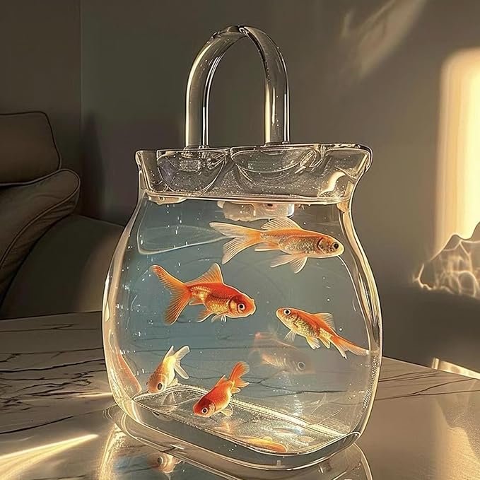 glass purse vase 🐠