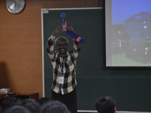 camp_course's tweet image. Thank you, Prof. Rishikesh Narayanan, for joining us at CAMP 2025 and sharing insights on single neuron models & neural heterogeneities. Your project guidance was invaluable for the participants and the memento lift, done with joyful charm, was truly a moment to remember.