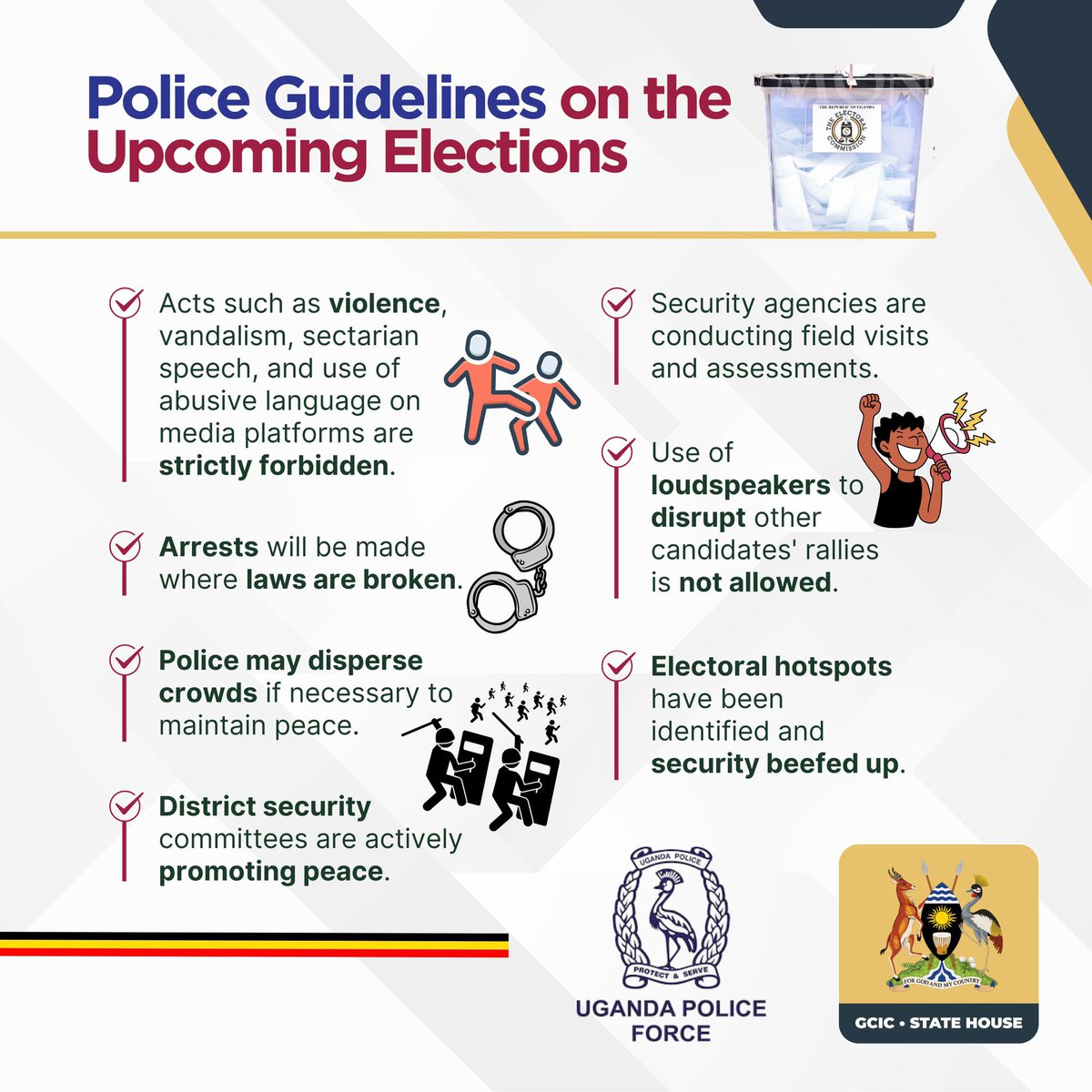 GCIC_SocialDevt's tweet image. A reminder: Security teams are making every effort to keep the election 🗳process safe. Everyone is encouraged to help out by reporting anything unusual or suspicious to the authorities.
#NRMPrimaries